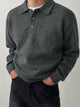 Men's Long-Sleeve Knitted Summer Polo Shirt – image 6