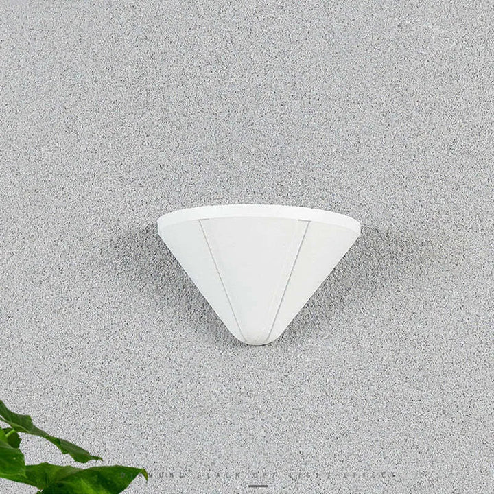 Cone Outdoor Wall Light | Black or White, Down Light