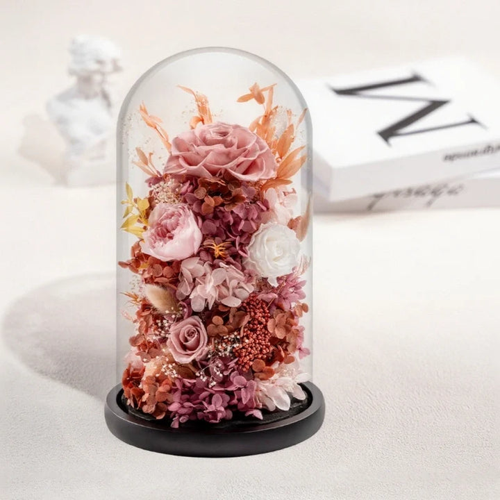 Dried Flower Glass Dome Night Light