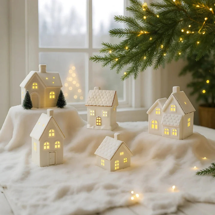 Light-Up Ceramic Christmas Village
