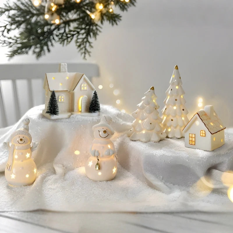 Light-Up Ceramic Christmas Village