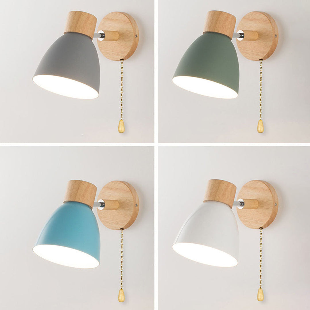 Modern Minimalist Wooden Cone LED Wall Sconce