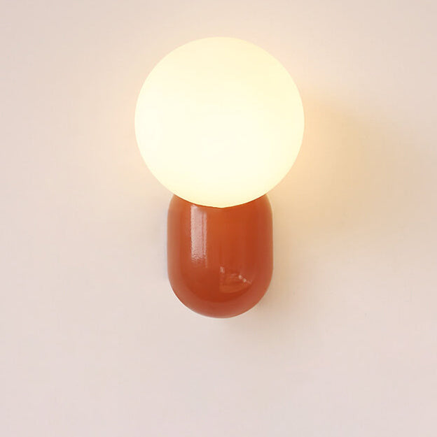 Modern Glass Globe Wall Light