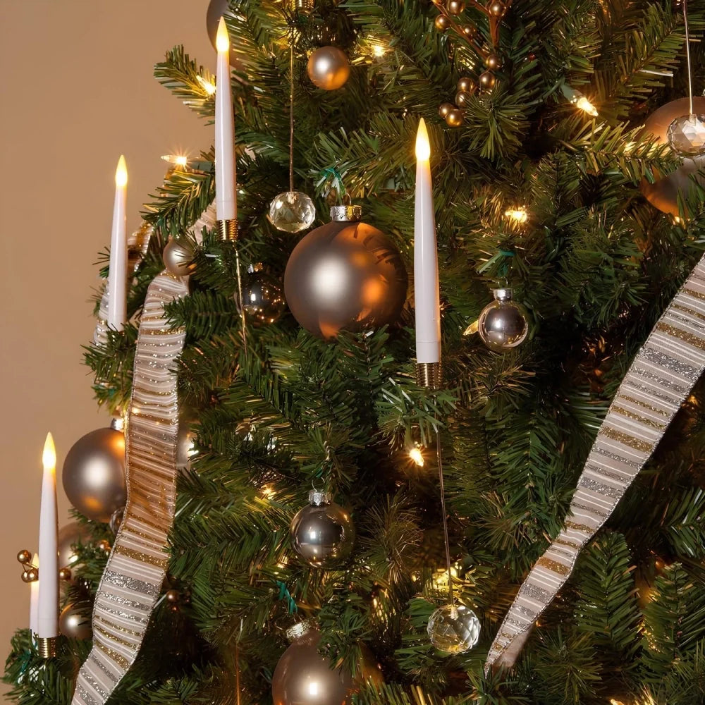 Christmas Tree Candle Lights with Crystal Drops