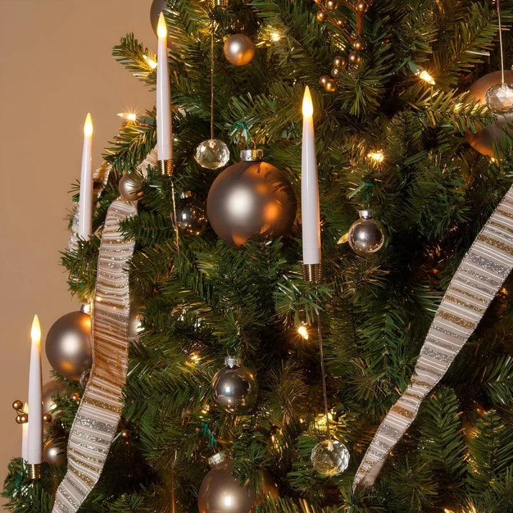 Christmas Tree Candle Lights with Crystal Drops