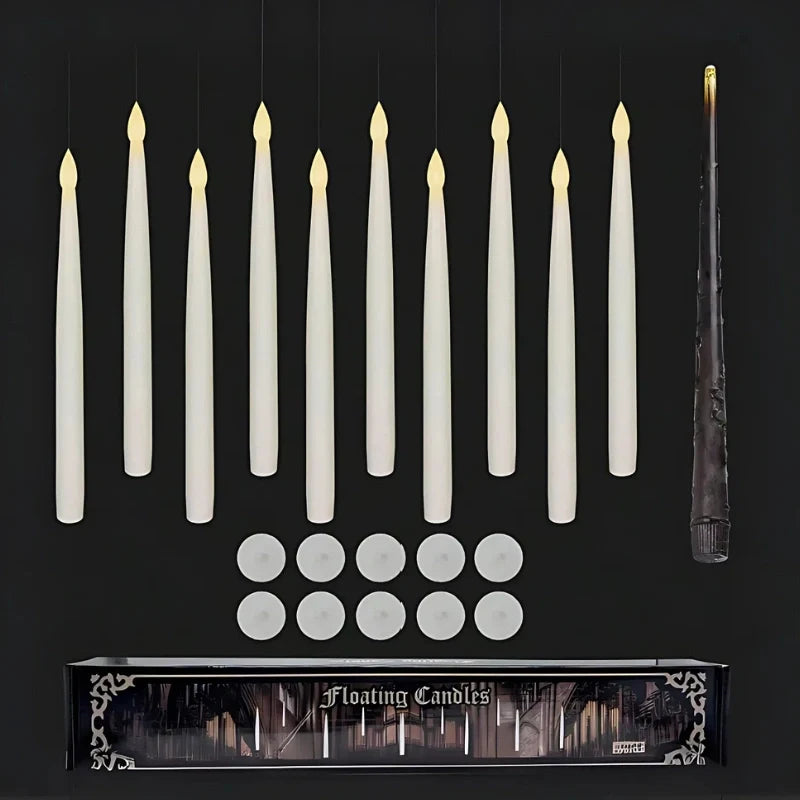 Floating LED Candles with Magic Wand Remote