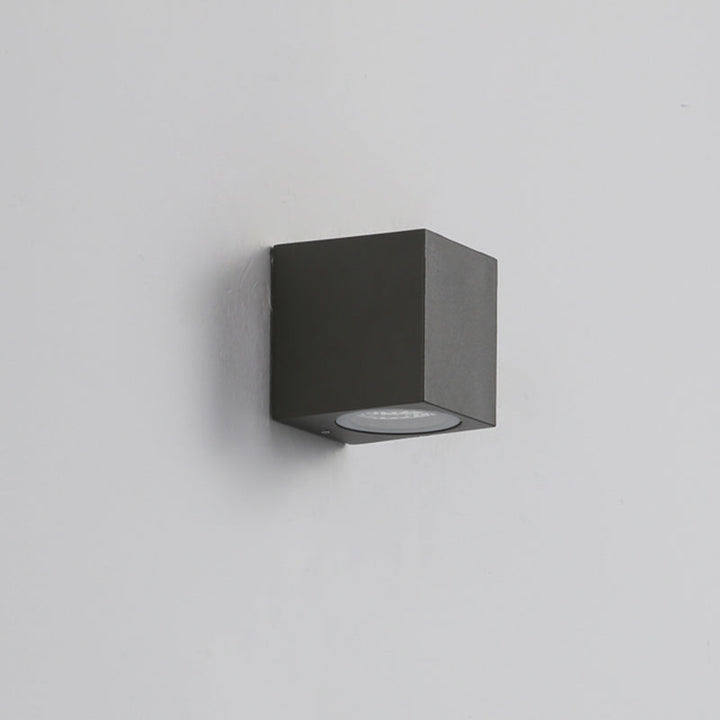Square Up and Down Outdoor Wall Light | Black LED