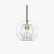 June Glass Globe Pendant Light Clear &Amber