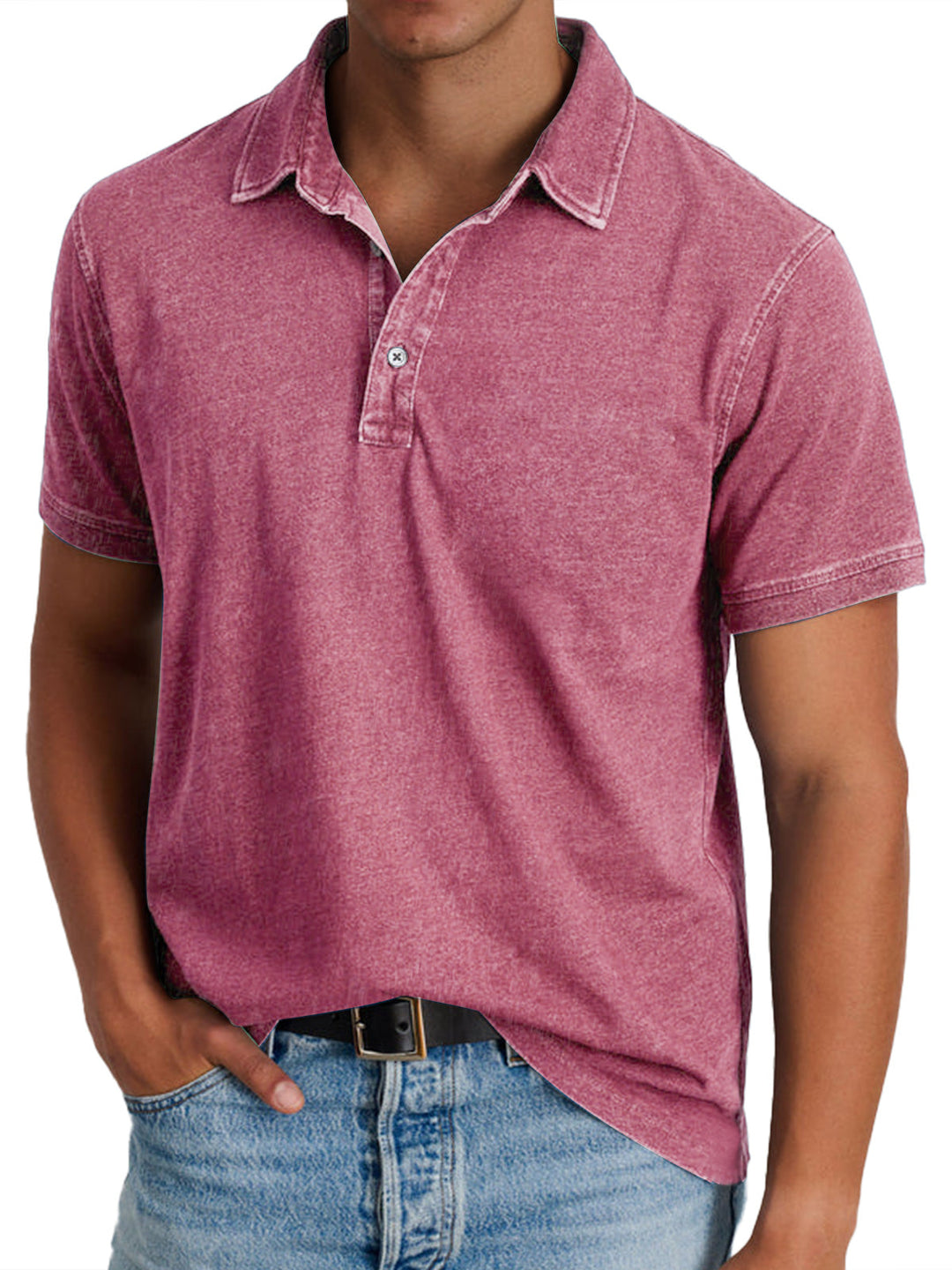 Men's Short-Sleeve Summer Polo Shirt – image 10