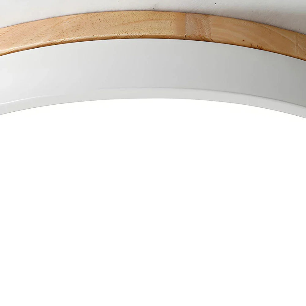 Wood Trim LED Flush Ceiling Light | Seven Colours, 30-60 cm