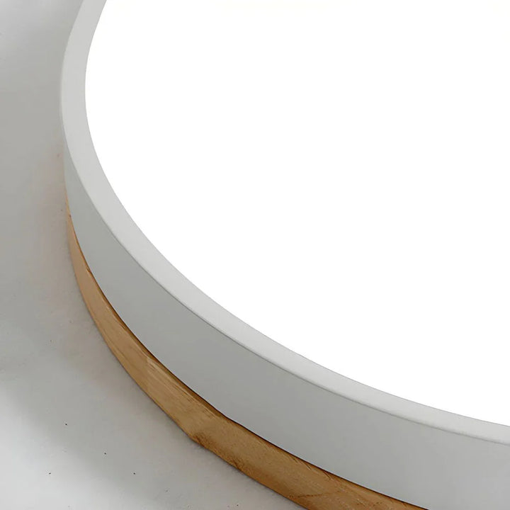 Wood Trim LED Flush Ceiling Light | Seven Colours, 30-60 cm