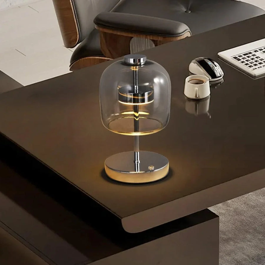 Chrome Three-Colour LED Table Lamp