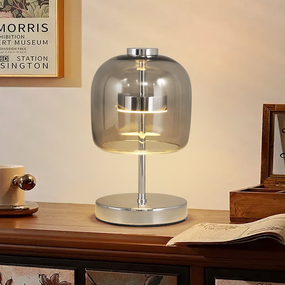 Chrome Three-Colour LED Table Lamp