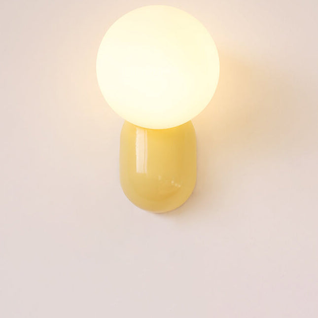 Modern Glass Globe Wall Light
