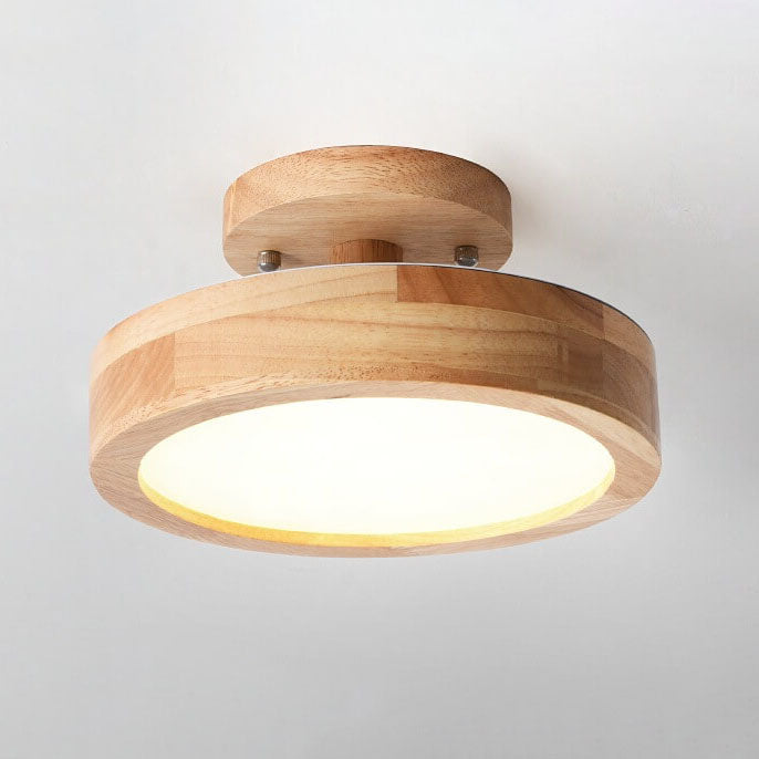 Wood and Metal LED Ceiling Light | 5 Colours, 3 Sizes