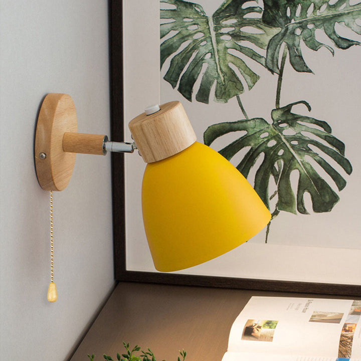 Modern Minimalist Wooden Cone LED Wall Sconce