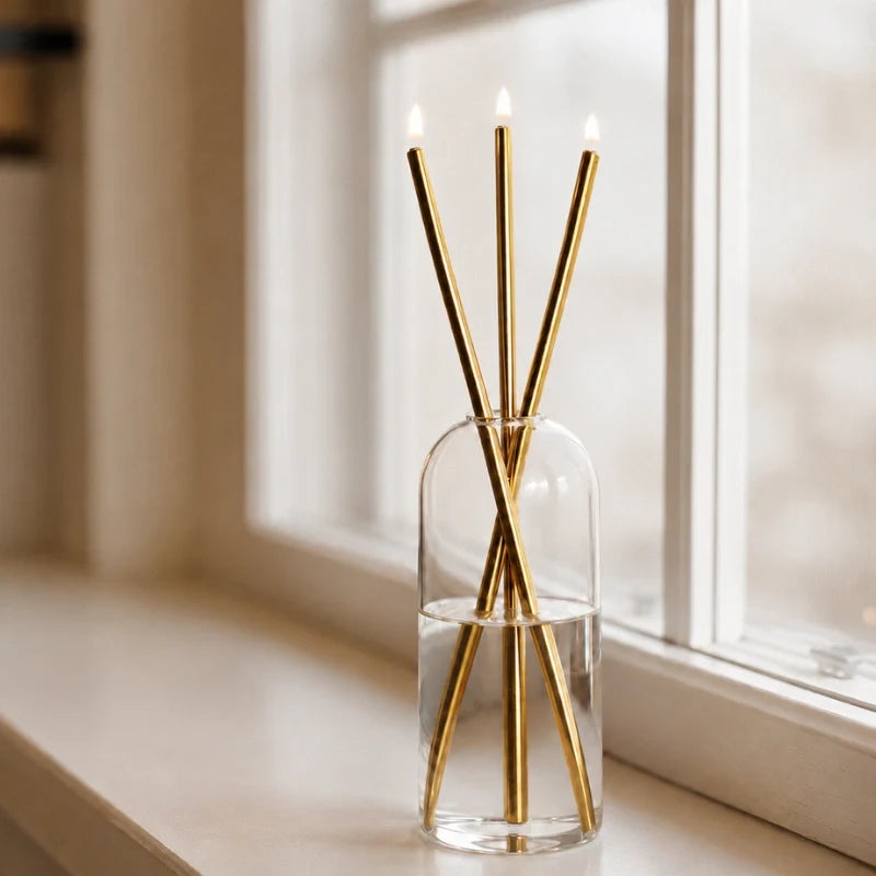Glass Oil Candle Set