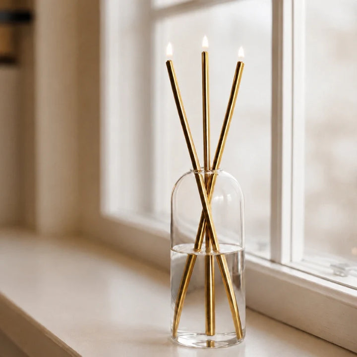Glass Oil Candle Set