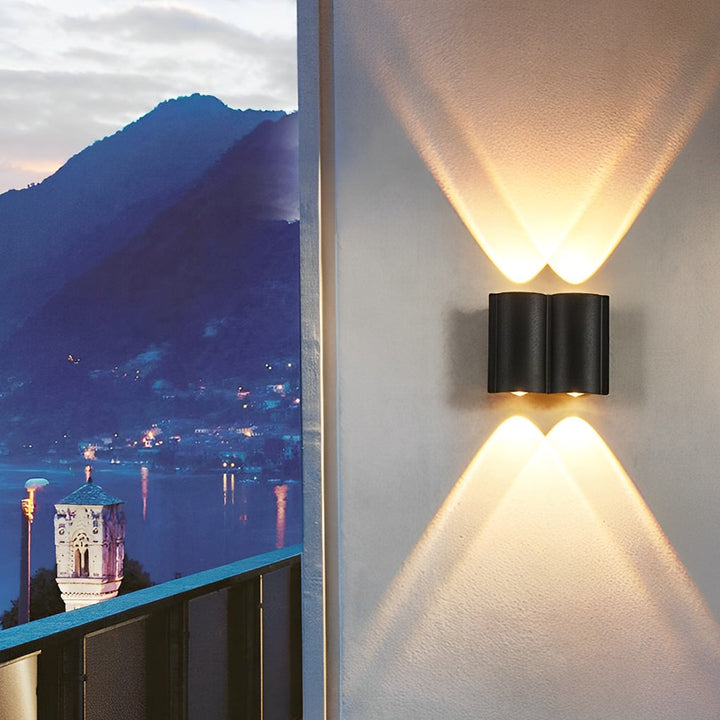 Wave Outdoor Wall Washer Light | Black LED, 2 to 8 Beams