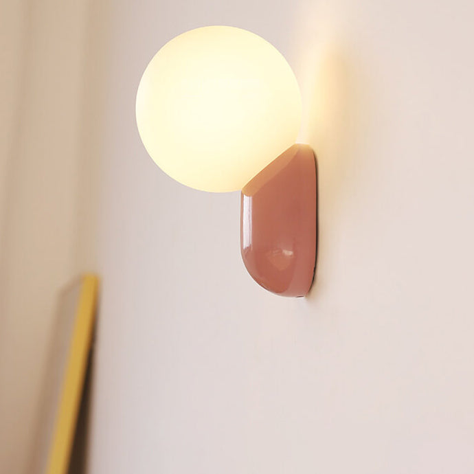 Modern Glass Globe Wall Light