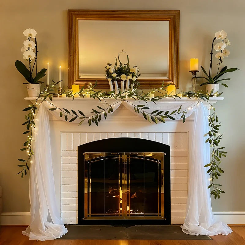 Botanical Leaf Garland String Lights