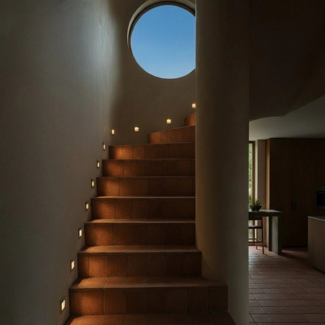 Square Stair and Step Wall Light | Low-Level LED, 4 Finishes
