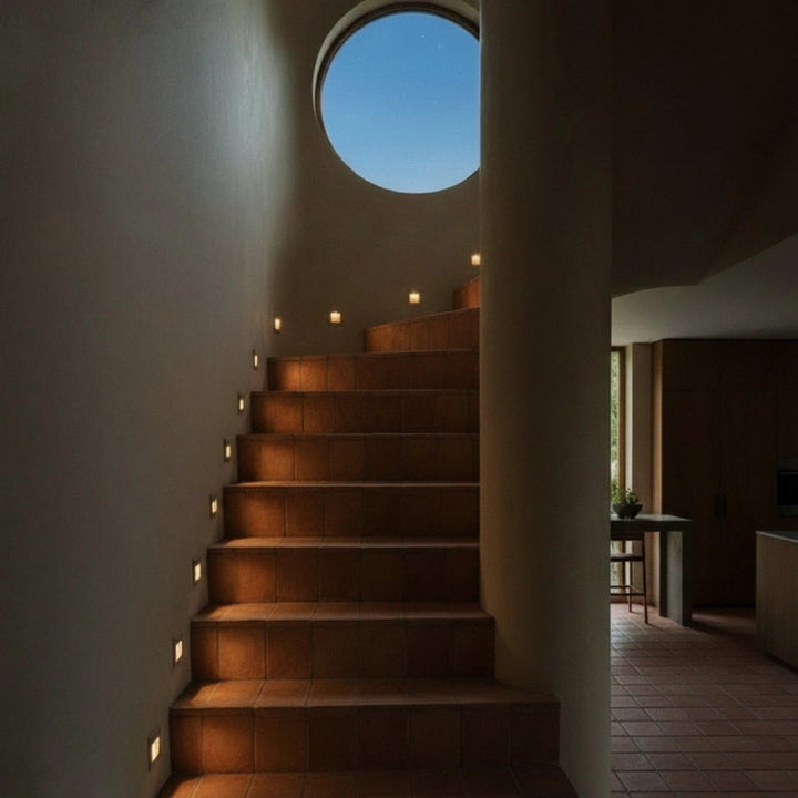Square Stair and Step Wall Light | Low-Level LED, 4 Finishes