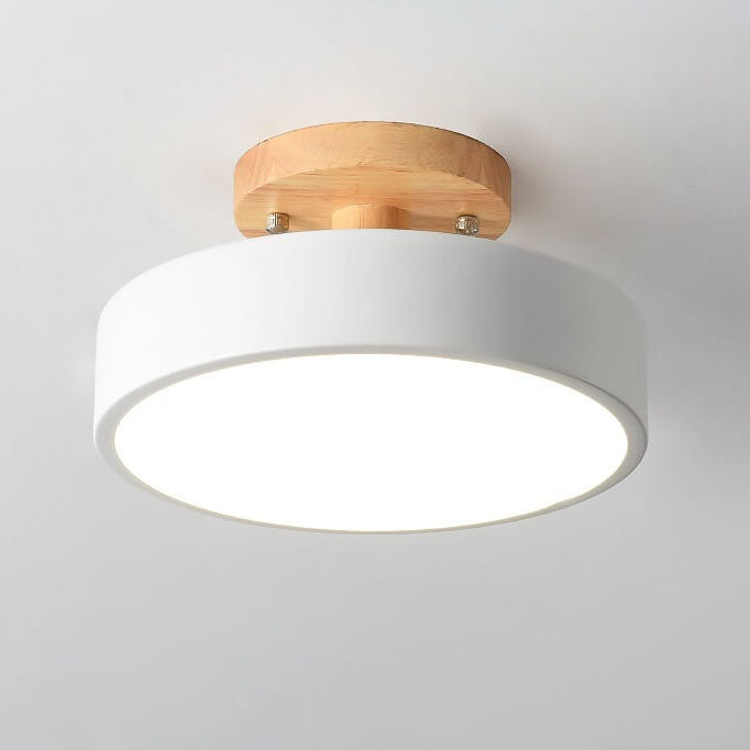 Wood and Metal LED Ceiling Light | 5 Colours, 3 Sizes