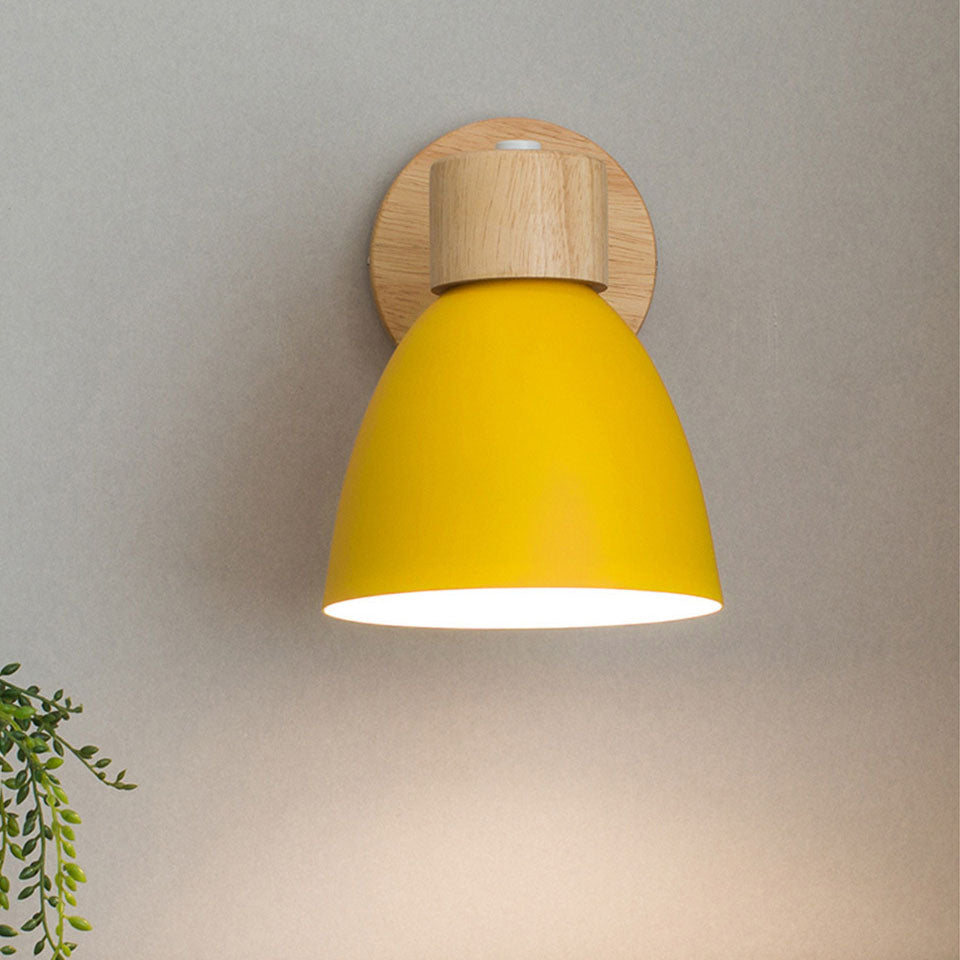 Modern Minimalist Wooden Cone LED Wall Sconce