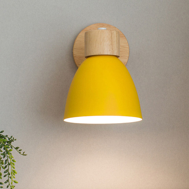 Modern Minimalist Wooden Cone LED Wall Sconce