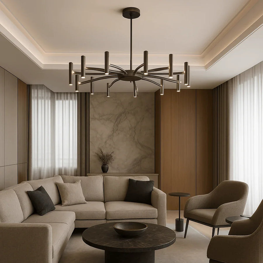 12 Heads Contemporary Chandelier, view 2