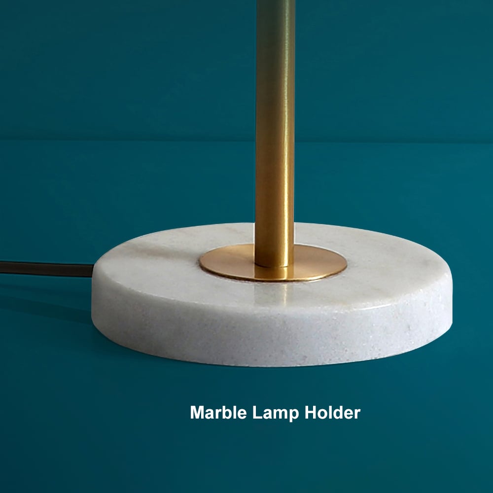 Gold Globe Table Lamp with Marble Base