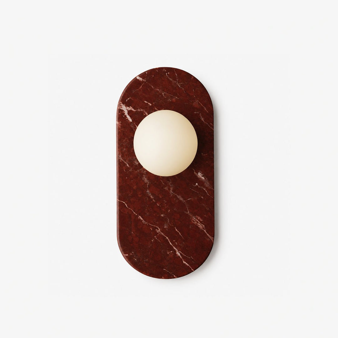Marble Block Wall Light | Six Stone Finishes, Oval Glow