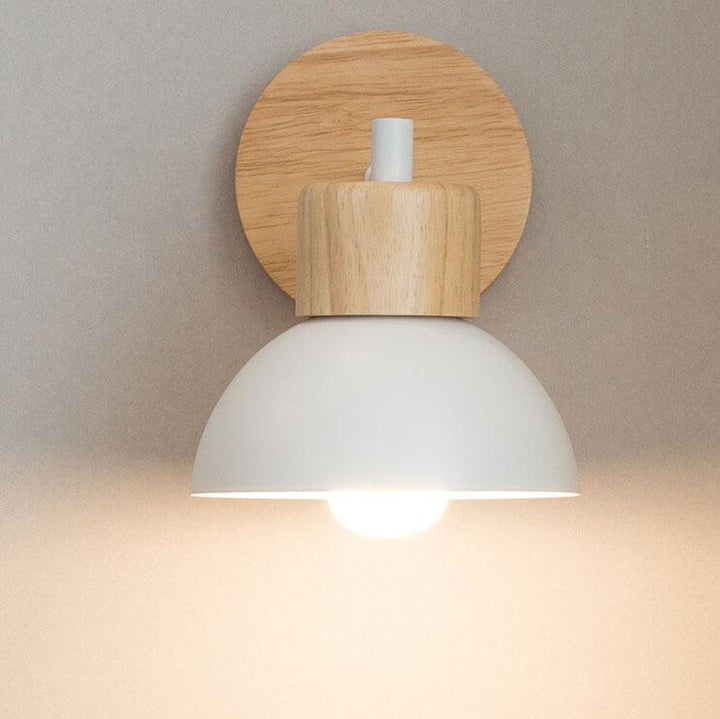 Nordic Wood Dome Wall Light