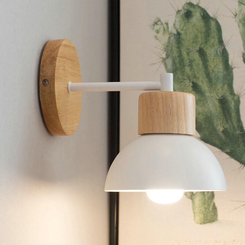 Nordic Wood Dome Wall Light
