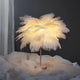 Ostrich Feather Palm Tree Table Light