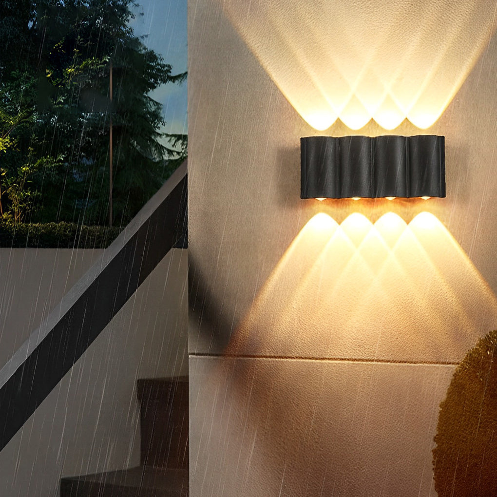 Wave Outdoor Wall Washer Light | Black LED, 2 to 8 Beams