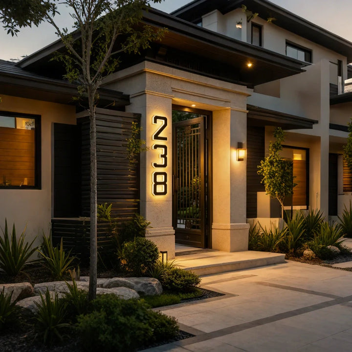 Solar Powered House Number Light