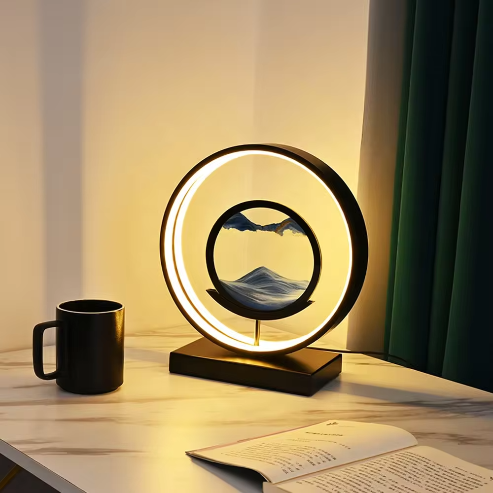Sand Art Horizon Ring Table Lamp