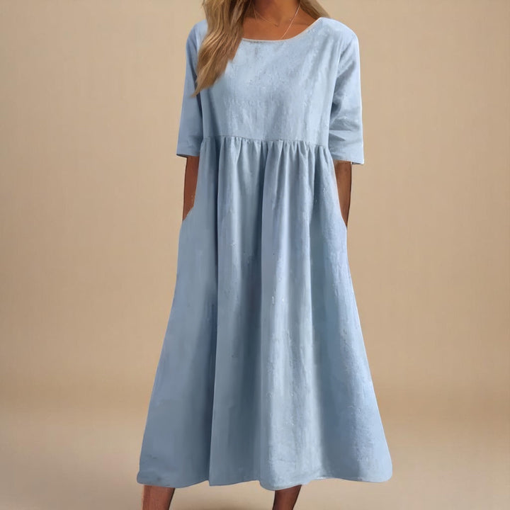 Women's Elbow-Sleeve Summer Dress – image 1