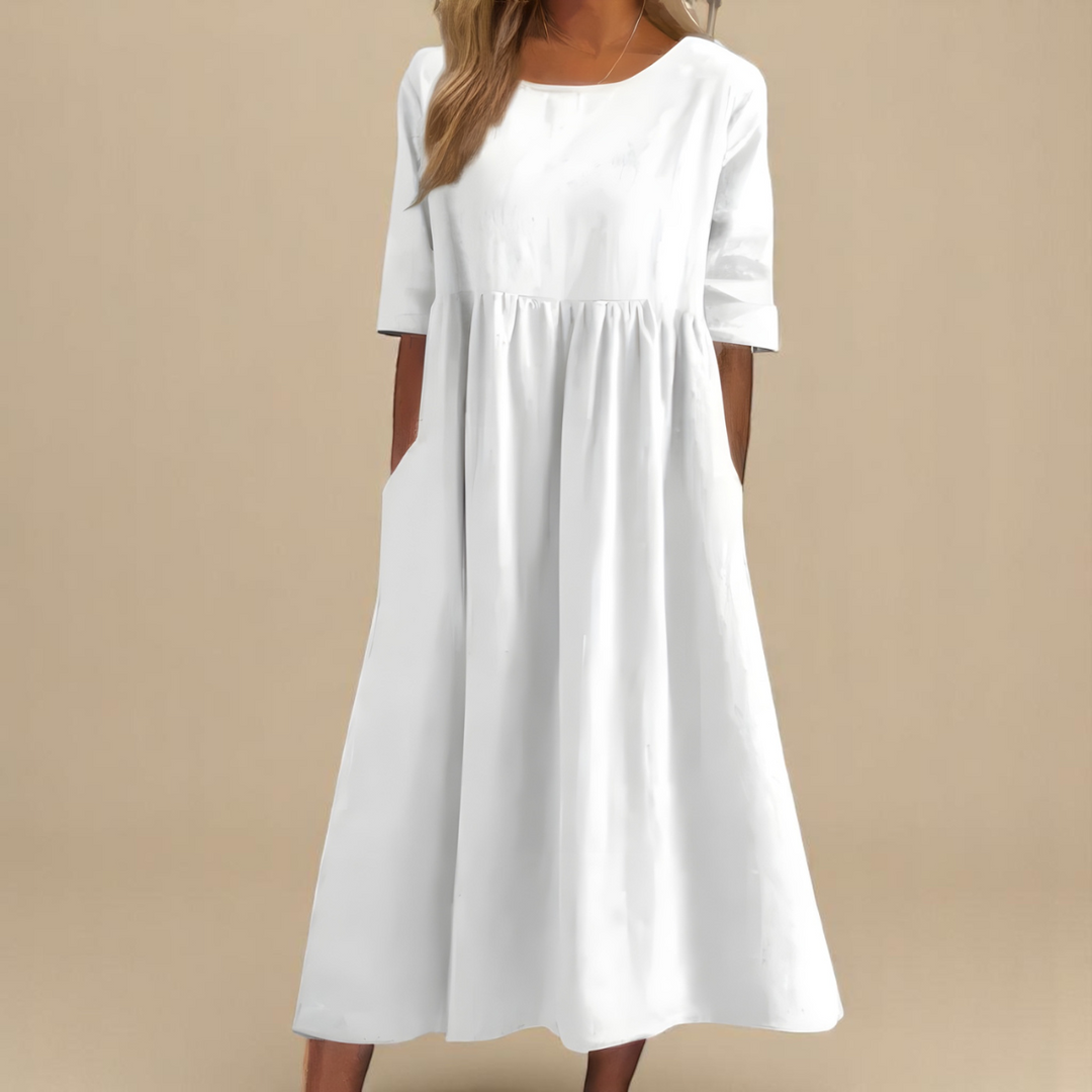 Women's Elbow-Sleeve Summer Dress – image 6