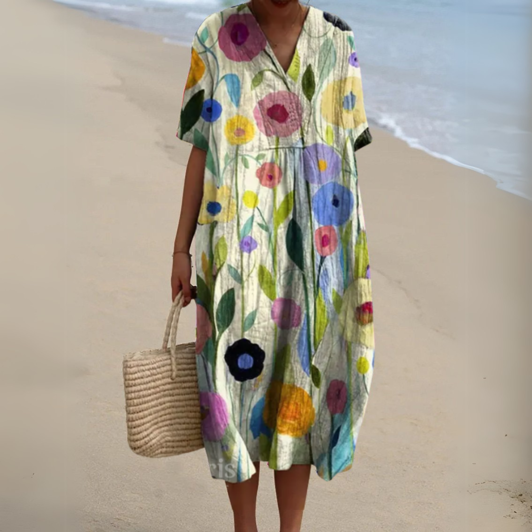 Women's V-Neck Summer Dress – image 12
