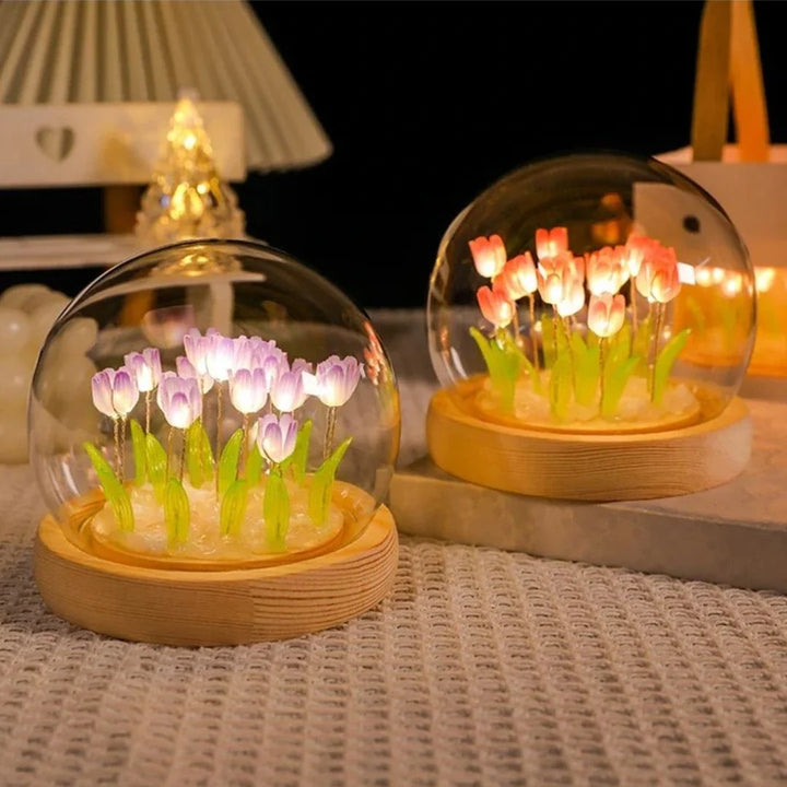 Tulip Glass Dome Night Light