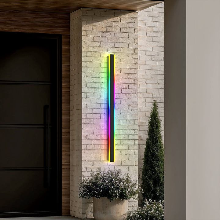 Colour-Changing Linear Outdoor Wall Light | RGB, Remote