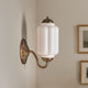 Lumi Vintage Milk Glass Oiled Brass Eloise Sconce