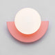 Half-Moon Wall Light | Opal Globe, 7 Colours