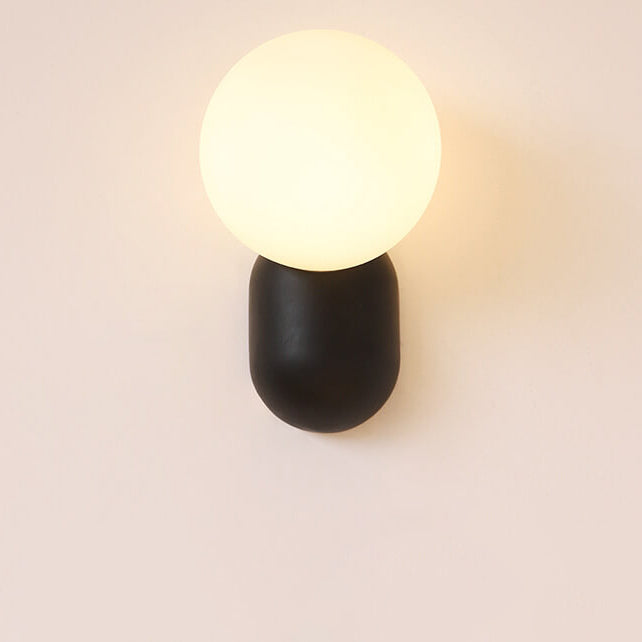 Modern Glass Globe Wall Light
