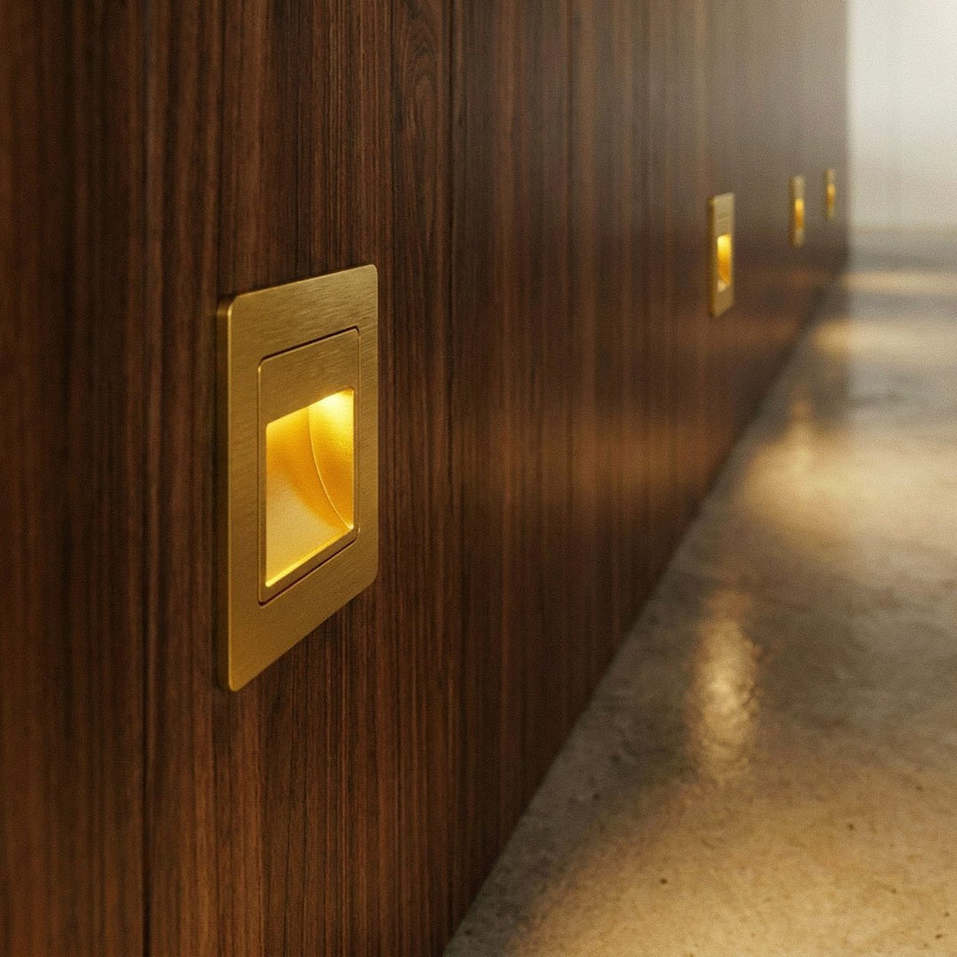 Square Stair and Step Wall Light | Low-Level LED, 4 Finishes