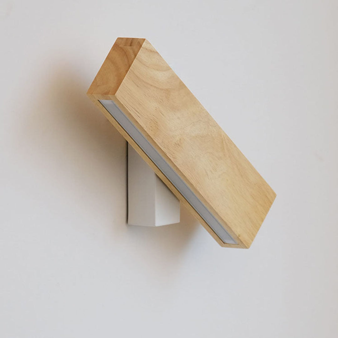 Rotating Wood Wall Light | Up and Down LED, 22 or 32 cm