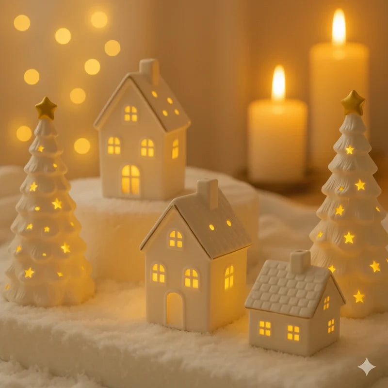 Light-Up Ceramic Christmas Village